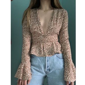 NEW: Misguided Lowcut Leopard Blouse 🐾